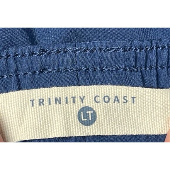 Trinity Coast Mens Big & Tall Swim Trunks LT Blue 9" Inseam Elastic Waist - Picture 7 of 8